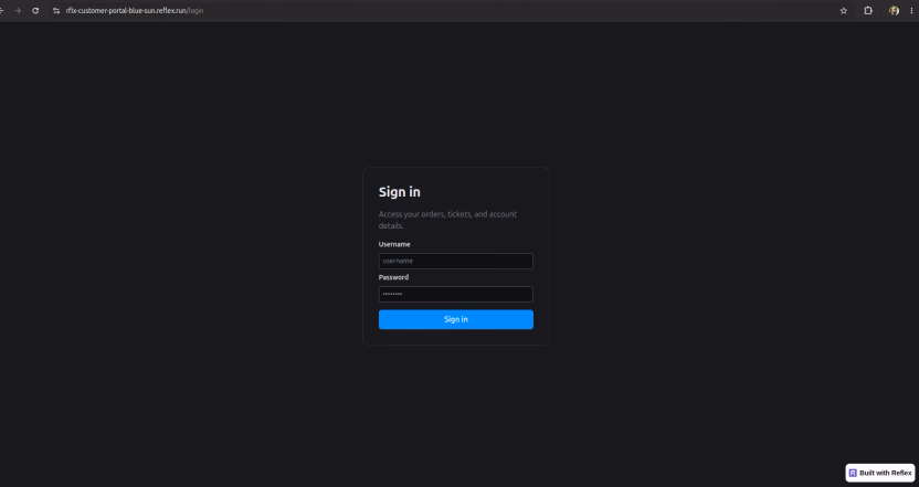 reflex cloud deploy app url