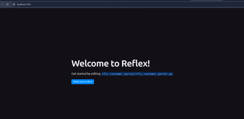 A blank Reflex app