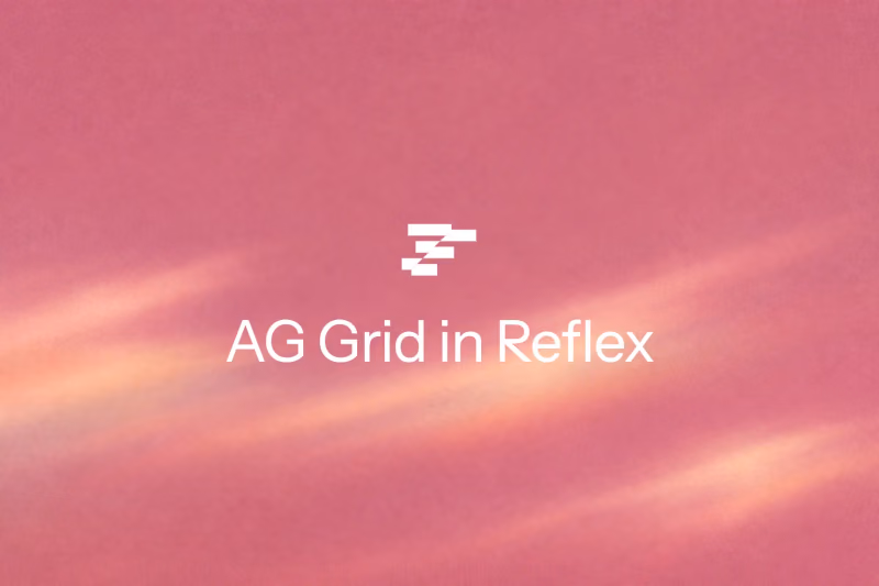 Image preview for blog post: AG Grid in Reflex