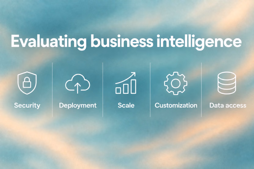 Evaluating business intelligence