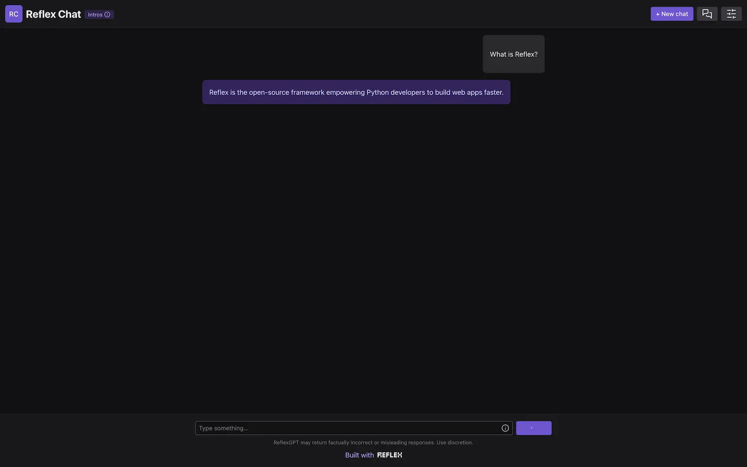 Image preview for app: reflex-chat