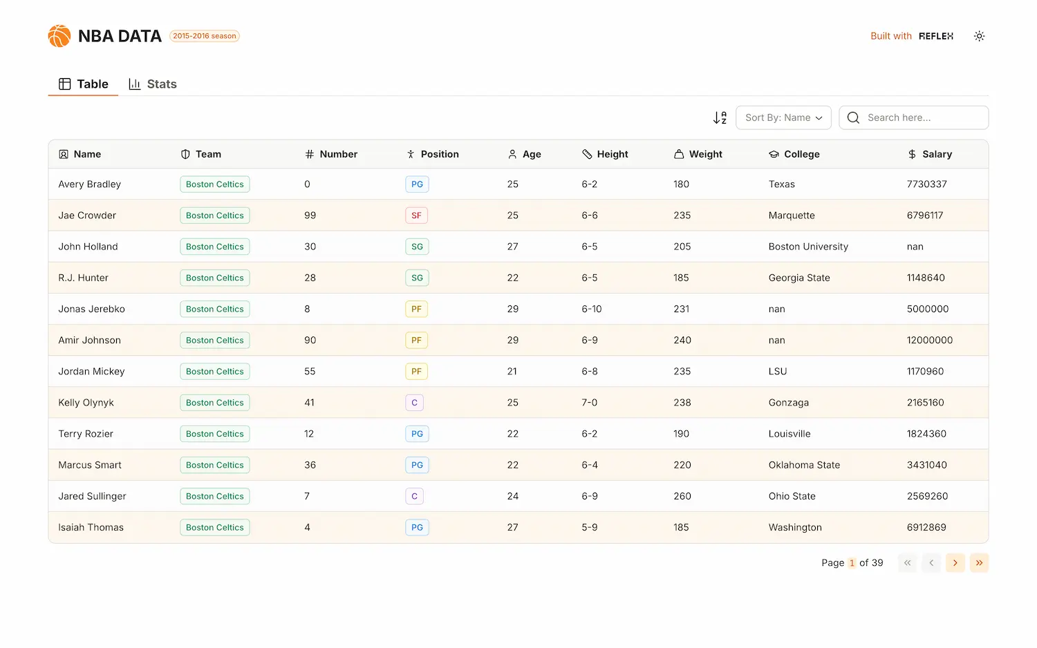 Image for Reflex App: nba